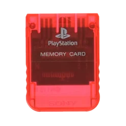 CARTÃO DE MEMÓRIA SONY PS1 1MB 15 BLOCOS (TRANSPARENTE/VERMELHO)