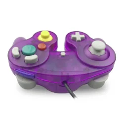 COMANDO COMPATIVEL NINTENDO GAME CUBE TRANSPARENTE PURPLE 2 1