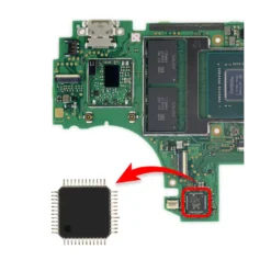 IC DE CONTROLO MASTER DE DADOS ARAMAZENADOS STM32F038C6T6 NINTENDO SWITCH _ LITE 3